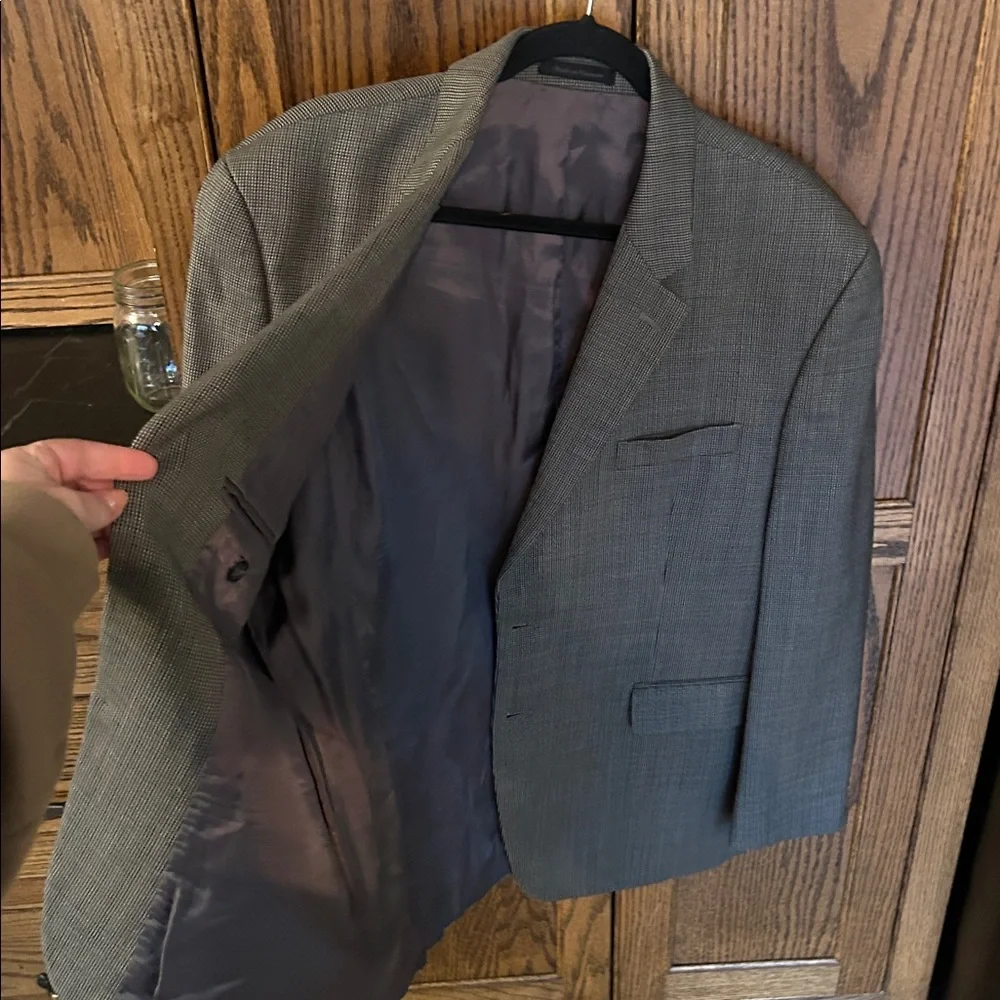 VTG Ralph Lauren University Brown plaid tweed blazer‎ 100% wool 44s sport coat